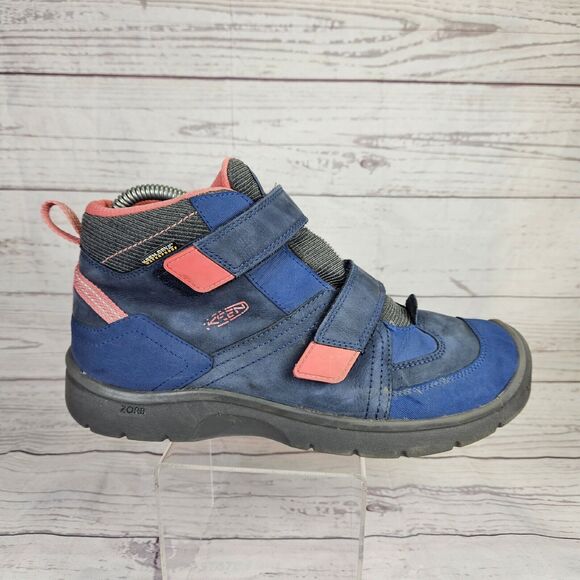 Keen Shoes For Kids Hikeport 2 Blue Pink 2 Strap Size 6 Outdoors Waterproof USED - Picture 5 of 15